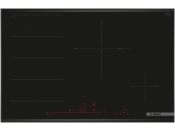 Bếp từ 4 vùng nấu Bosch PXE875DC1E Serie 8 - Liên kết vùng nấu - Made in Spain